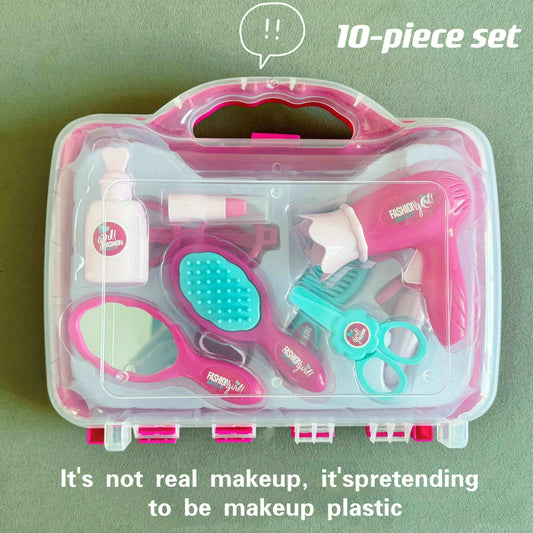 Girl Makeup Toy 10-piece Toolbox Character Dress Up Parent-child Interactive Game
