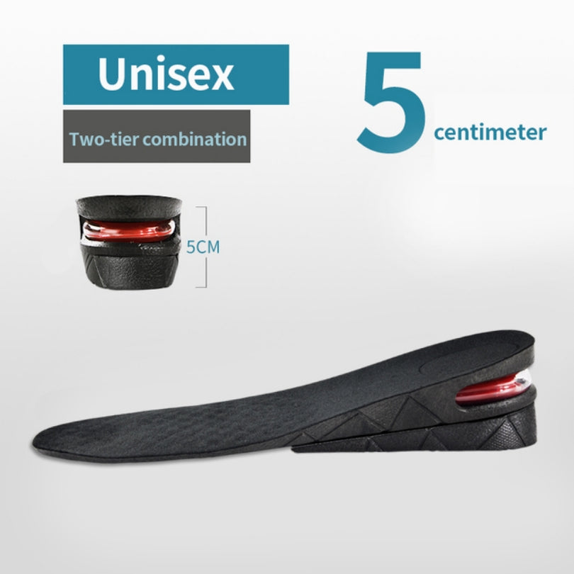 3-9cm Invisible Height Increase Insole Cushion Height Adjustable Shoe Heel Insoles Insert Taller Support Absorbant Foot Pad