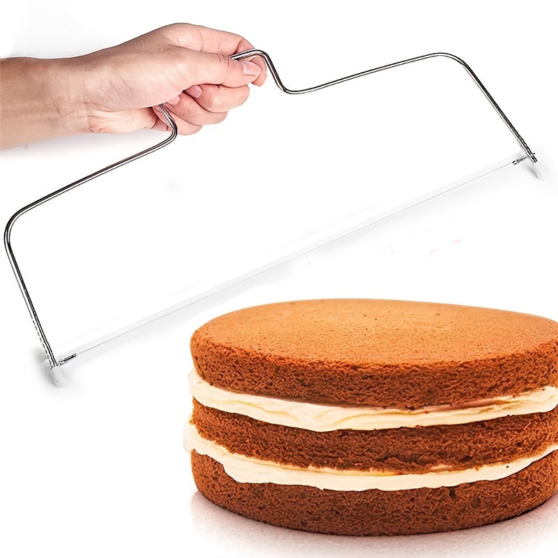 1pc Adjustable Stainless Steel Cake Slicer - Precise Control for Effortless DIY Cake Decorating and Baking - Durable, Rust-Resistant Kitchen Cooking Tool for Home Bakers and Professionals
