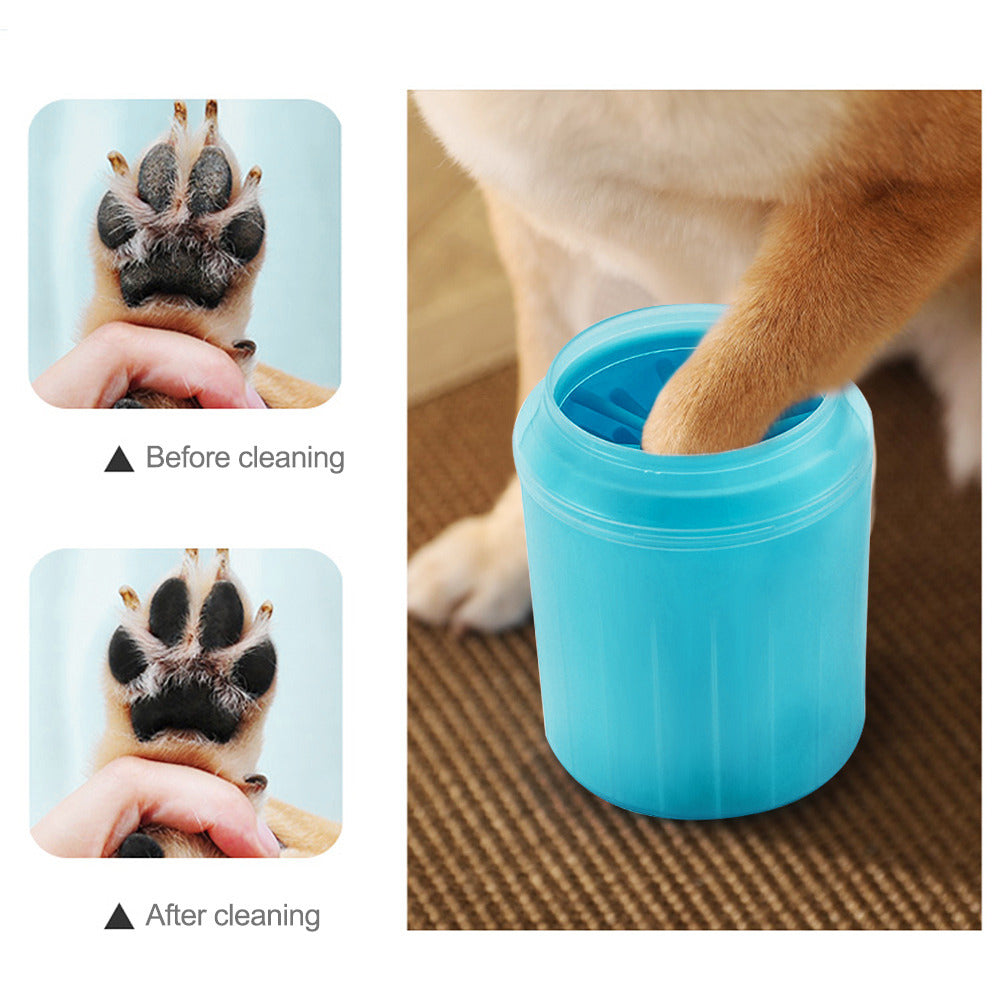 Pet Cats Dogs Paw Cleaner Soft Silicone Foot Cleaning Cup Portable Brush