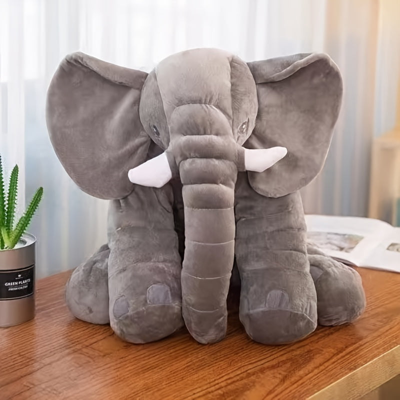 1pc Cartoon Cute Grey Elephant Plush Toy - Soft Stuffed Elephant The Perfect Friend Gift For Halloween Thanksgiving Christmas Gifts
