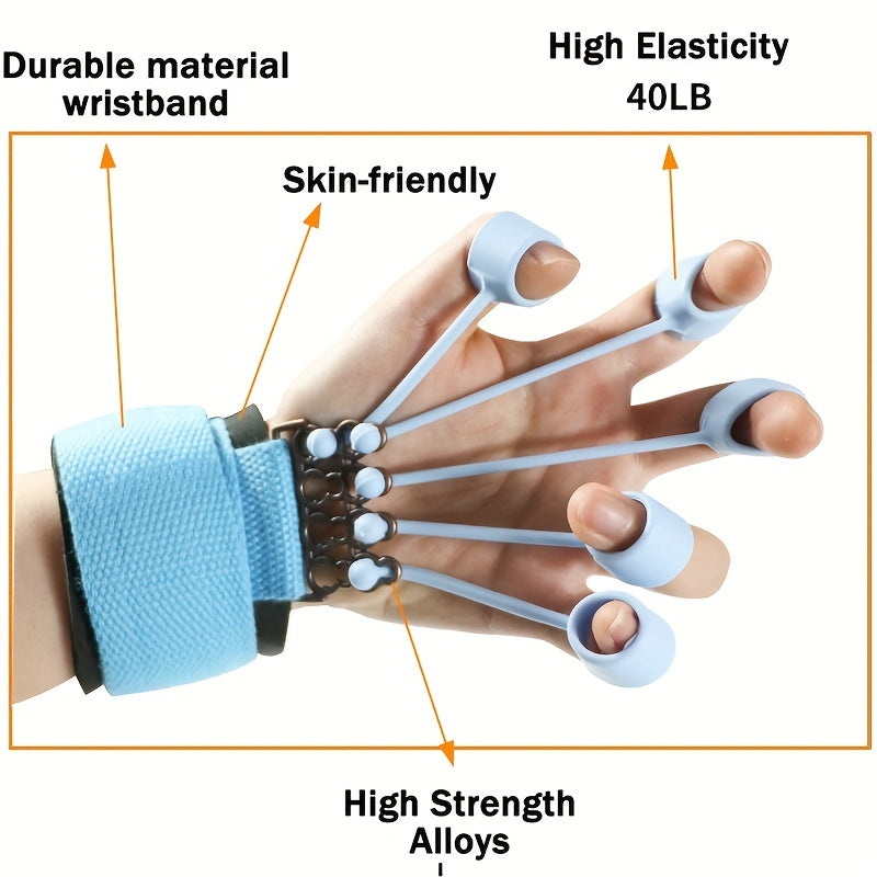 Silicone Polymer Finger Strengthener Resistance Band - Enhance Grip Strength, Improve Finger Dexterity, and Boost Hand Endurance for Men and Women - Uncharged, Portable, and Easy to Use