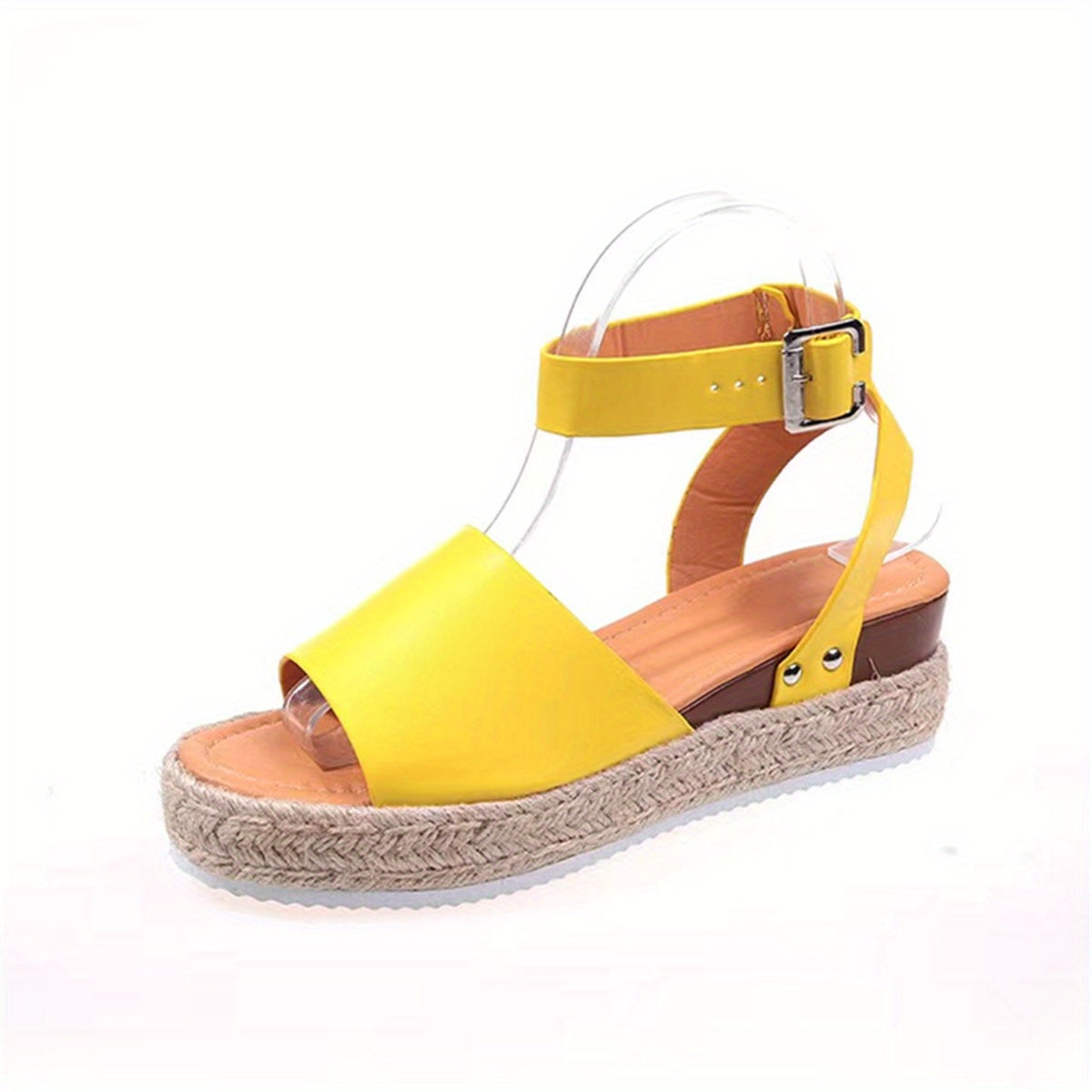 Chic Womens Open Toe Platform Espadrilles - Ankle Strap, Lightweight, Non-Slip Sole - Versatile Summer Sandals