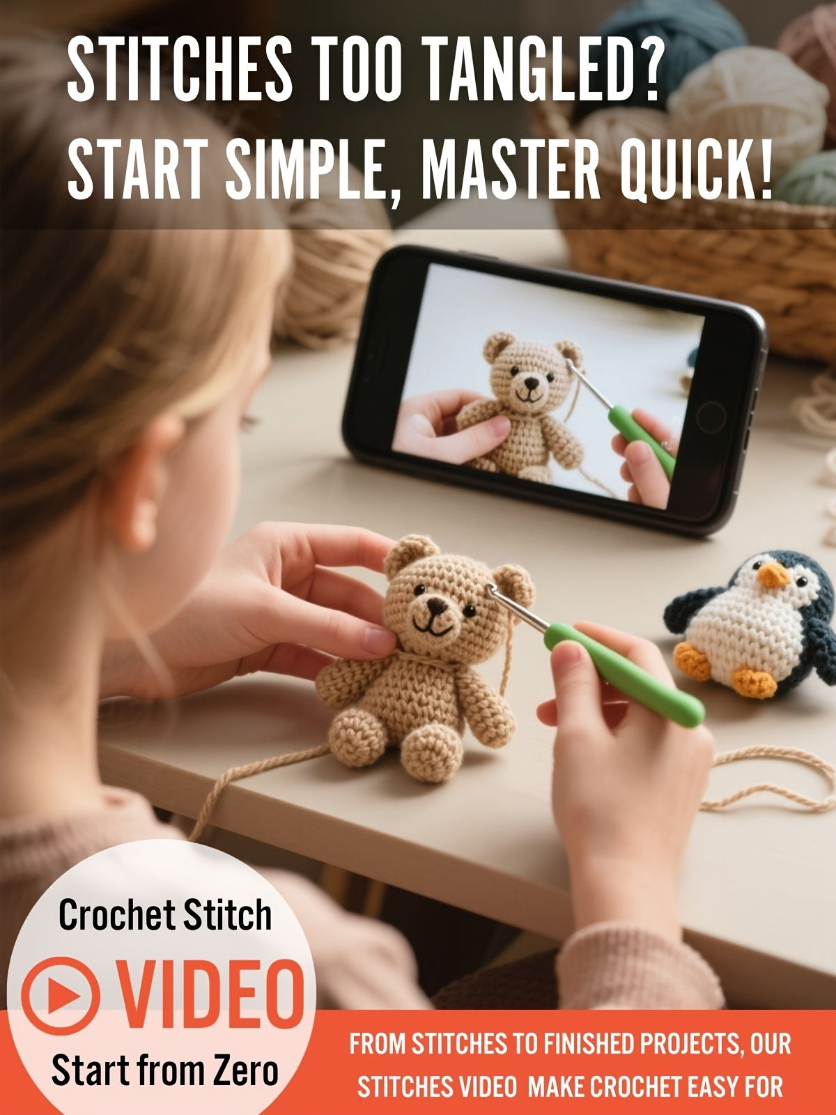 Beginner'S Crochet Kit for Christmas Highland Cow (Suitable for Adults) | Easy Craft Gift for Adults | Includes Step-By-Step Illustrated Tutorial | Contains Easy Diagrams, Extra Soft Yarn (30% More), Crochet Hook And Addition