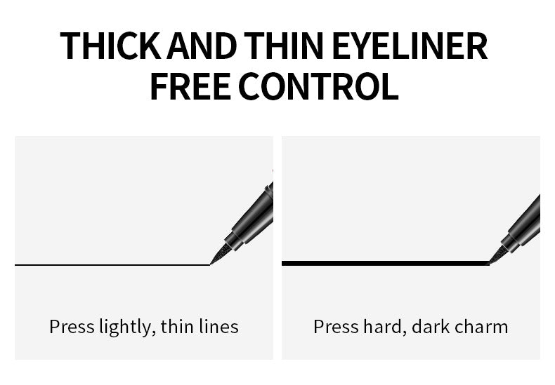 Black Liquid Eyeliner Pen, Rhinestone Bronzing Eyeliner Pen Long Wear Waterproof And Sweat Proof Eye Makeup Tool
