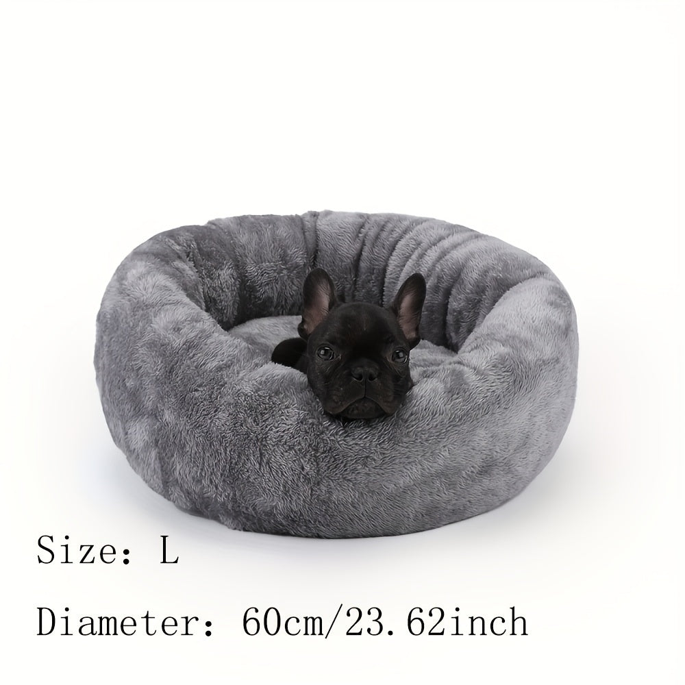1pc Extra Large Plush Pet Bed with Soft Cushioned Interior - Heavy-Duty All-Season Comfort, Plush Bedding for Small/Medium/Large Dogs & Cats, No Assembly Needed - Ideal Christmas Gift for Pets, Cozy