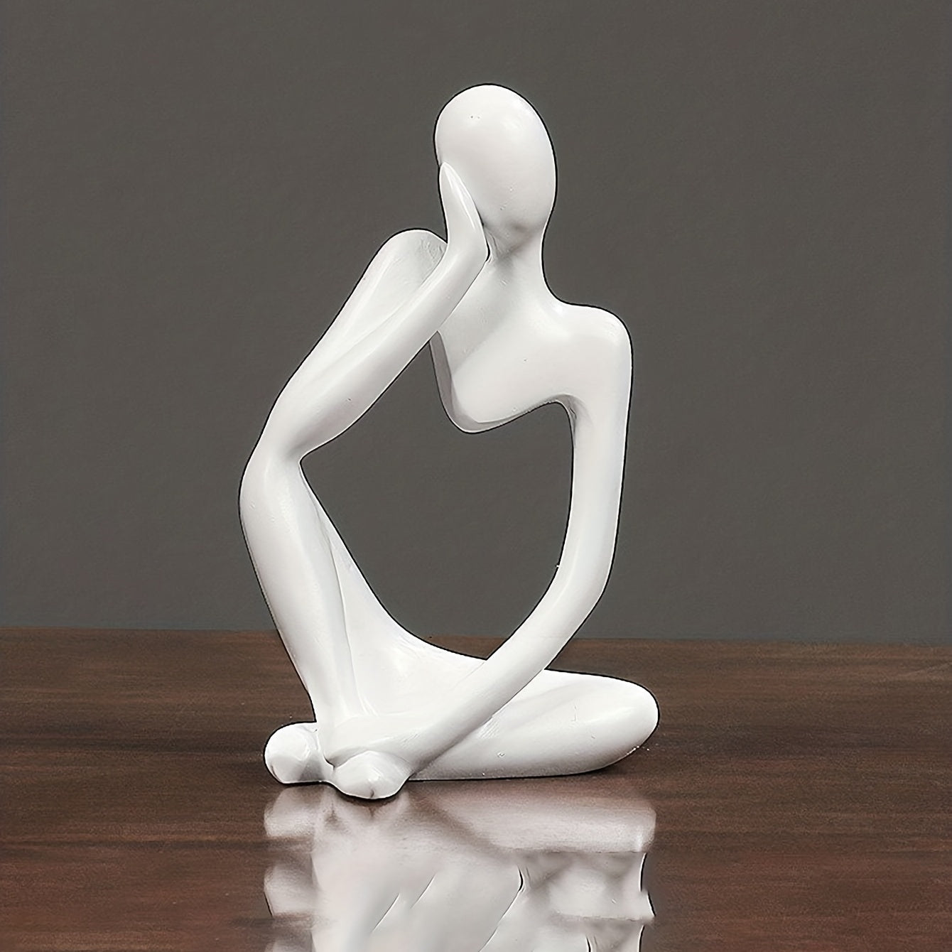 1pc Resin Character Figurines, Thinker People Abstract Ornament, Sculpture For Home Office Bookshelf Desk Decor