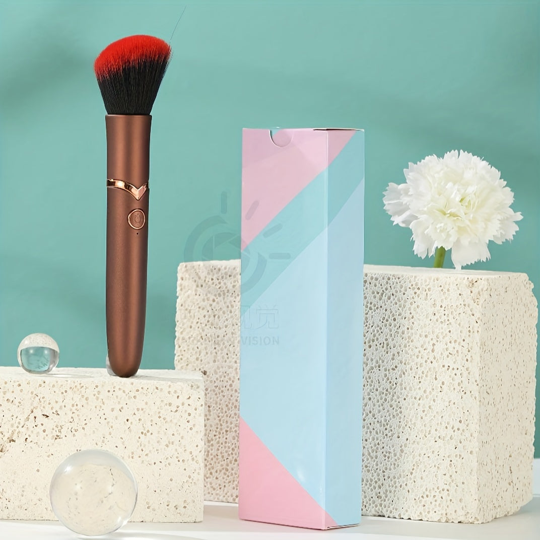 2-in-1 Dual Use High-Quality Gift Charging USB Vibration Stick with Rechargeable Lithium Battery, Non-Spermicidal, 150mAh - Adult Makeup Brushes and Sensual Toy Set