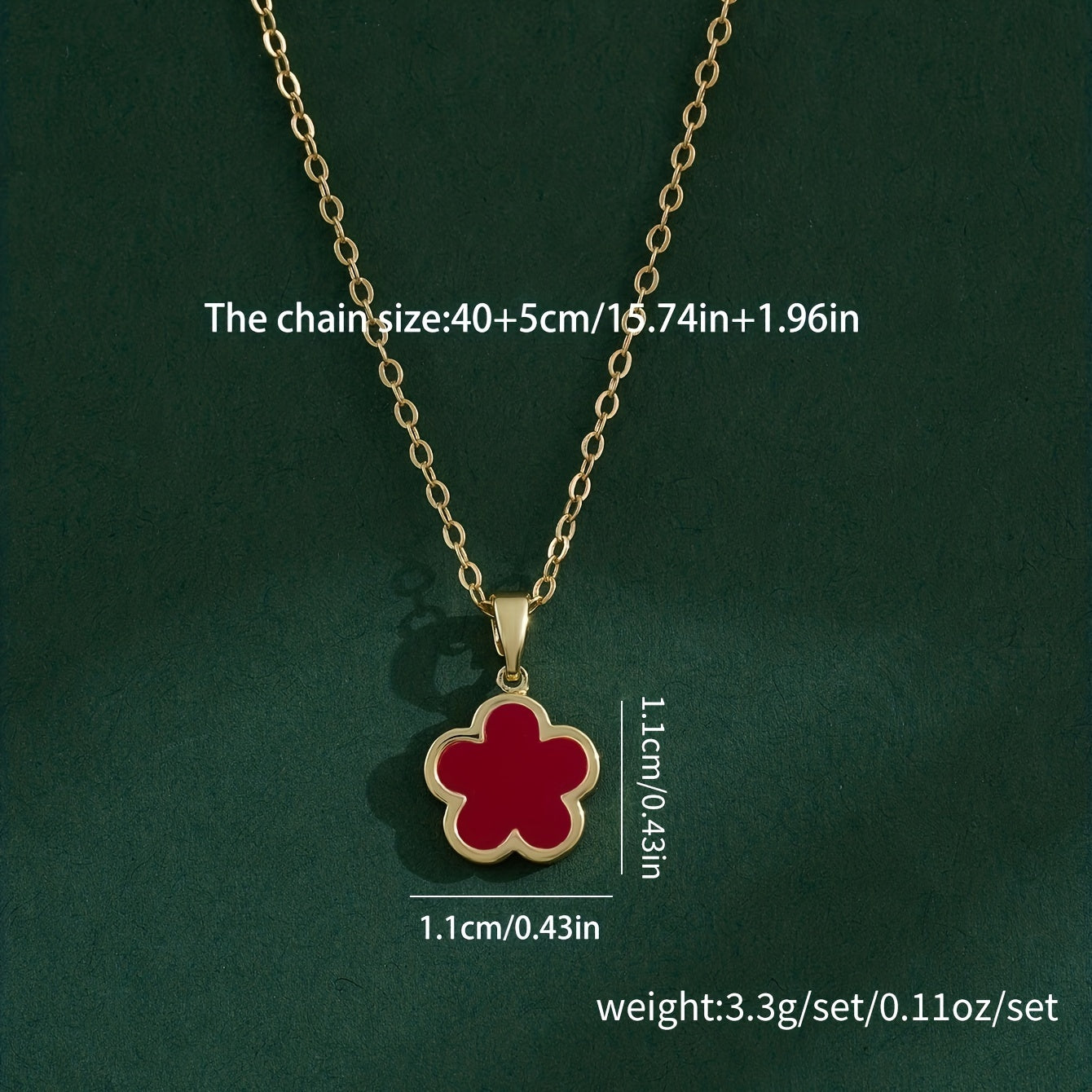 Five-Petal Flower Copper Pendant Necklace - Elegant Daily Wear Jewelry for Women, Perfect Gift for Friends, Family, and Loved Ones on Any Occasion