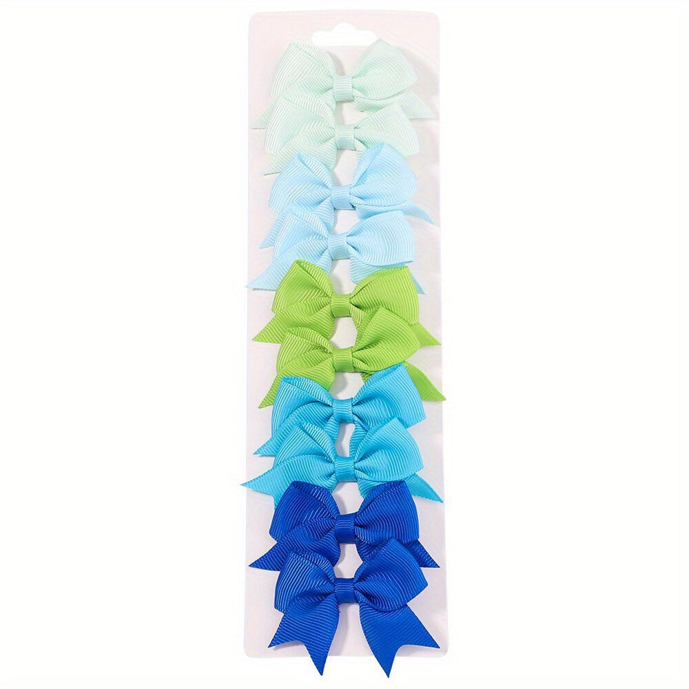 10pcs Adorable Baby Girls Bow Hair Clips - Perfect For Stylish Headwear, Ideal choice for Gifts