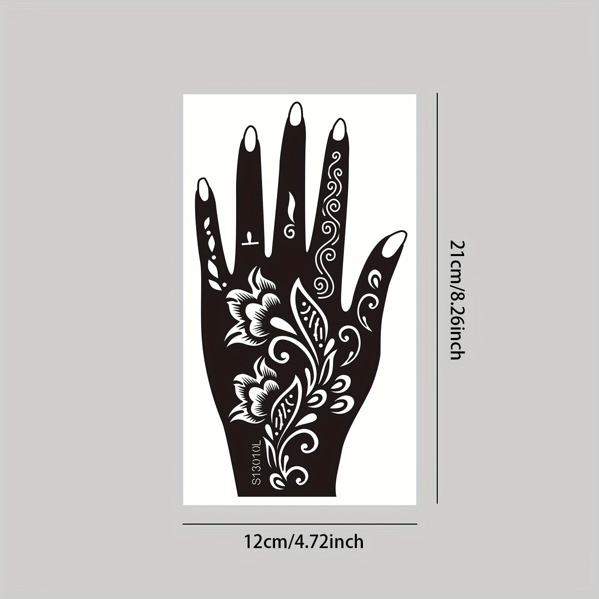6 Sheets Good Quality Flower Pattern Henna Tattoo Stencil Stickers Color Painting Temporary Hand Tattoo Template Glitter Painting Hollow Stickers for Body Art Makeup Mehndi Designs