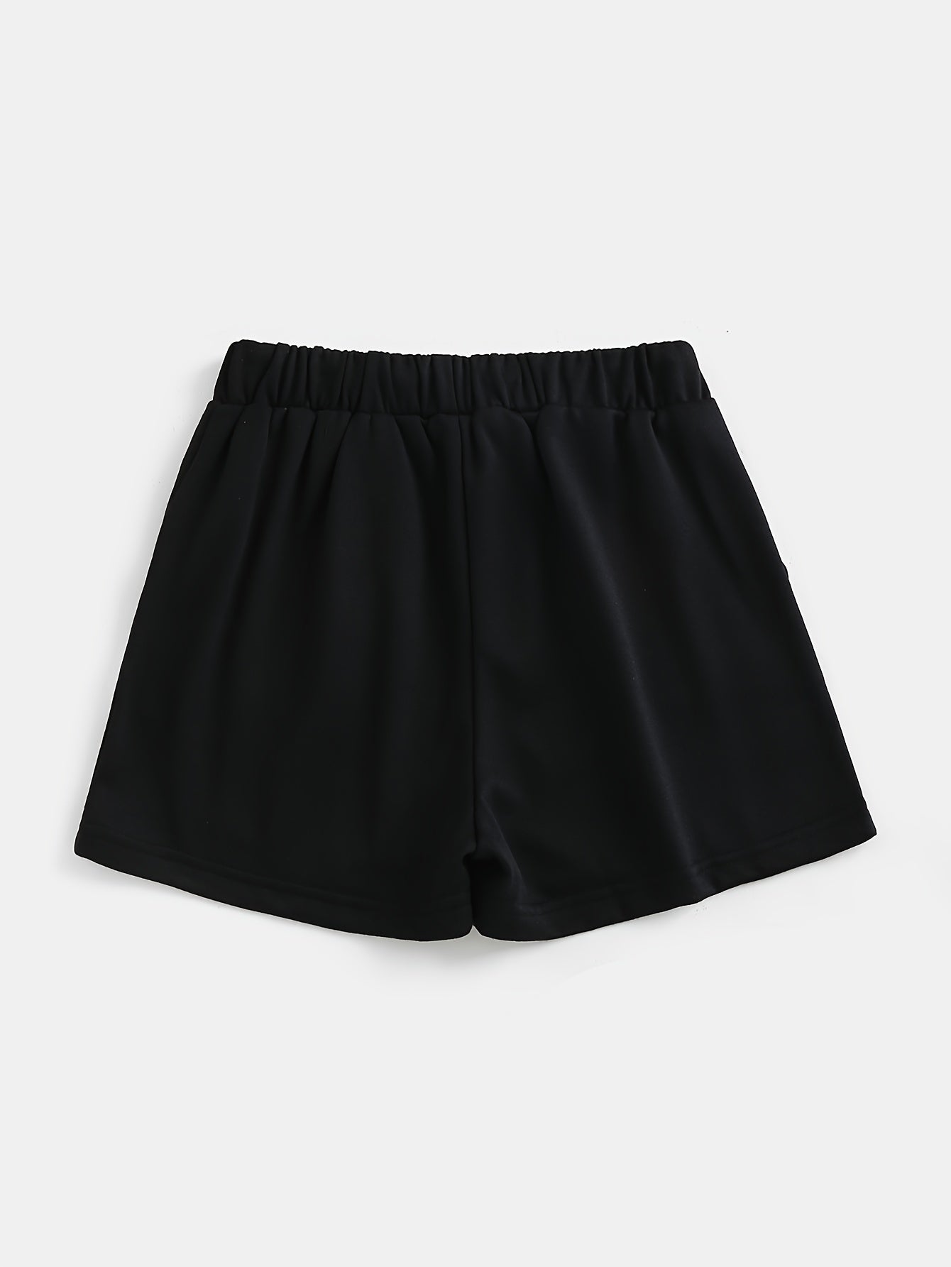 Flame Print Shorts, Drawstring Elastic Waist Casual Shorts For Spring & Summer, Women's Clothing