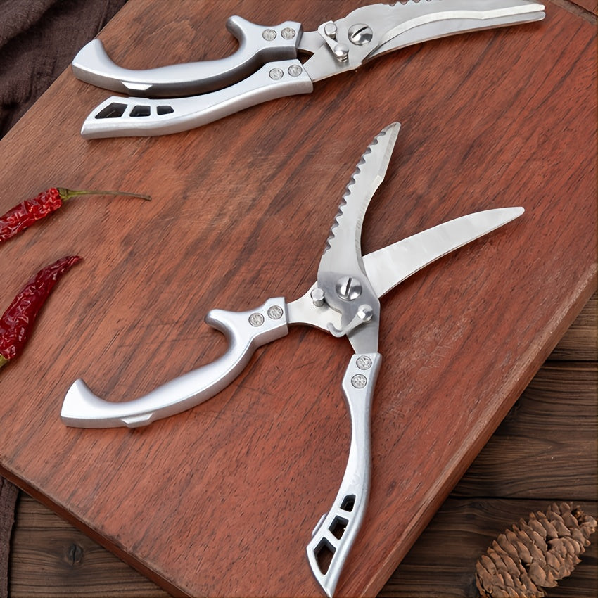 1pc Kitchen Poultry Shears, Multi-purpose Sharp Stainless Steel Kitchen Scissors, Meat And Vegetable Grill Scissors, Cooking Scissors RV Kitchen Tool