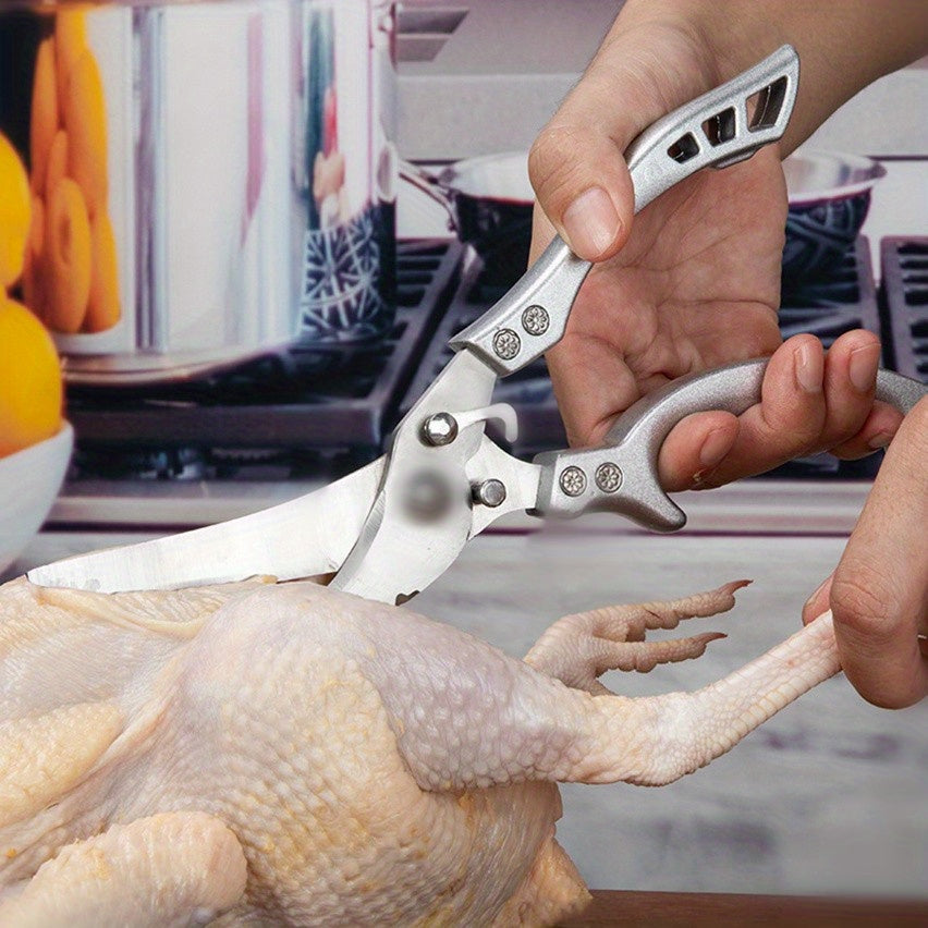 1pc Kitchen Poultry Shears, Multi-purpose Sharp Stainless Steel Kitchen Scissors, Meat And Vegetable Grill Scissors, Cooking Scissors RV Kitchen Tool