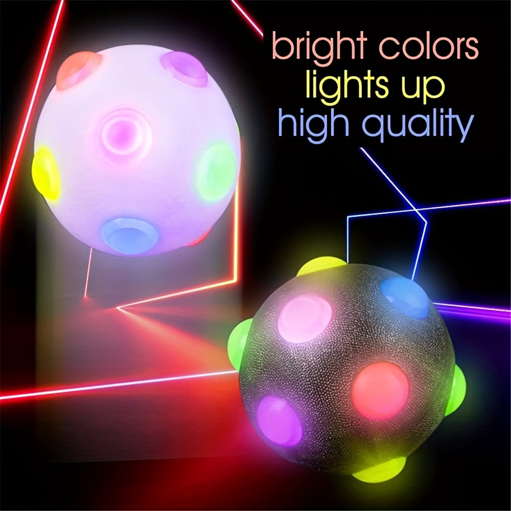 1pc Light Up Bouncy Ball Toy For Dogs, Glow Jumping Glow-in-the-Dark Bouncing Vibrating Bouncy Balls For Chasing And Playing Chewable Flashing Interactive Toys, Dogs' Favourite