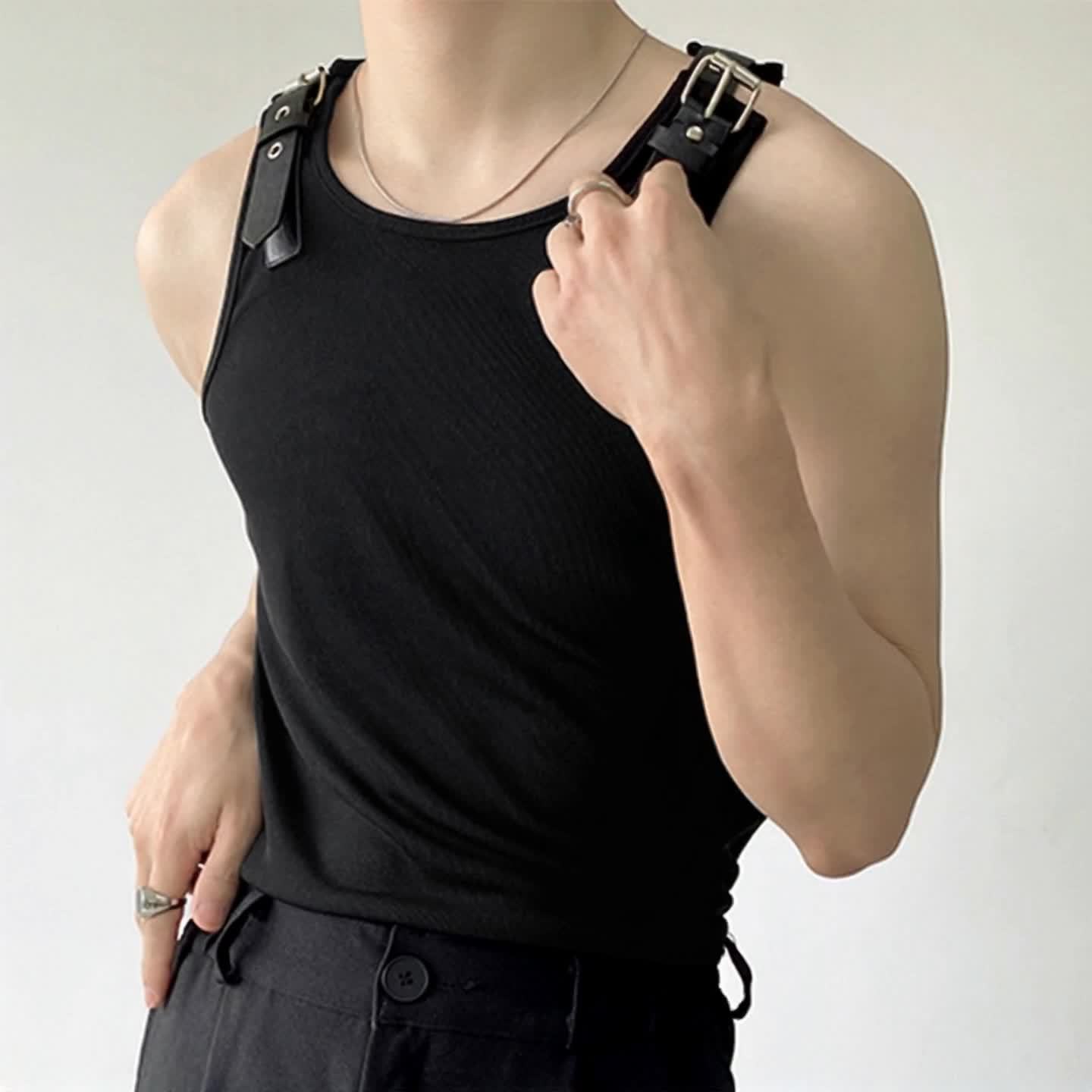 Vibrant Summer Essentials - INCERUN Sleeveless O-Neck Tank Tops - Breathable, Quick-Drying, Streetwear-Inspired Vests for Men - Perfect for Outdoor Activities, Fitness, and Casual Fashion