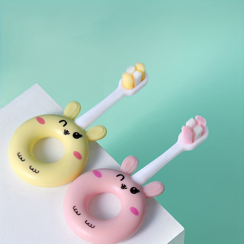 [Soft Silicone Toothbrush] Super Soft Silicone Baby Toothbrush For Toddlers 0-3 Years | Cute Cartoon Design, Gentle Cleaning For Sensitive Teeth