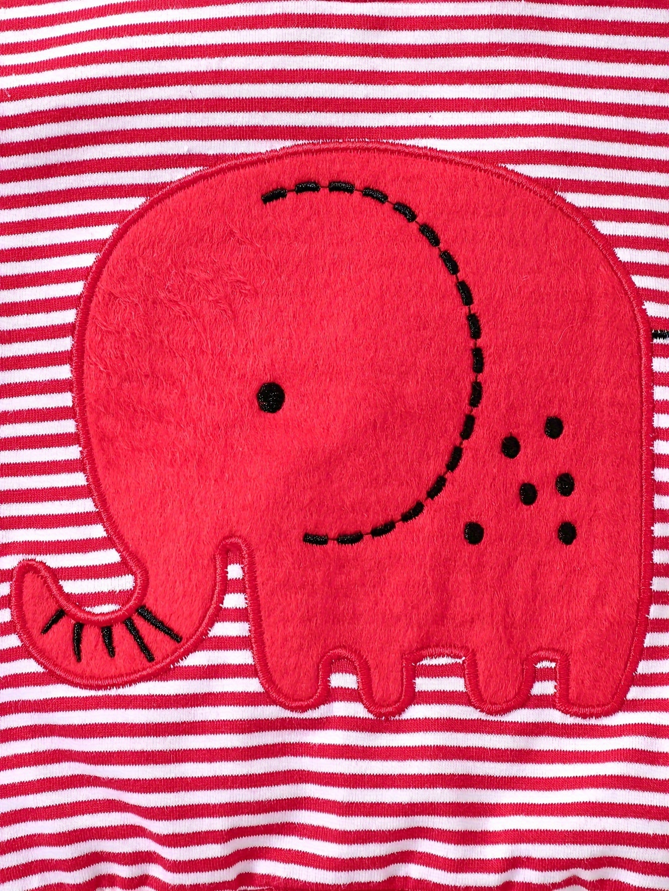 2pcs Infant Baby Boy Cute Striped Elephant Pattern Long Sleeve Top & Denim Trousers Outdoor Set For Spring And Autumn