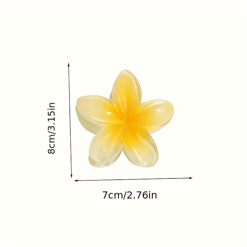 Elegant Colorful Flower Shaped Hair Claw Clip Trendy Non Slip Hair Grab Clip For Women And daily use Wear