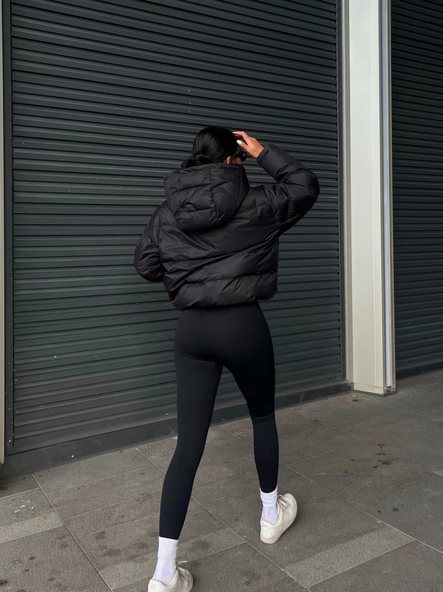New Women's Jacket Hooded Warm Coat with Drawstring Design, Short Casual Fashion Padded Coat