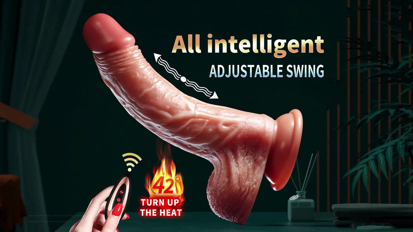 1pc Realistic Silicone Dildo with Suction Cup and Telescopic Vibration, Wireless Infrared Control, Rechargeable Lithium Battery, G-Spot and Anal Play Masturbation Toy for Women