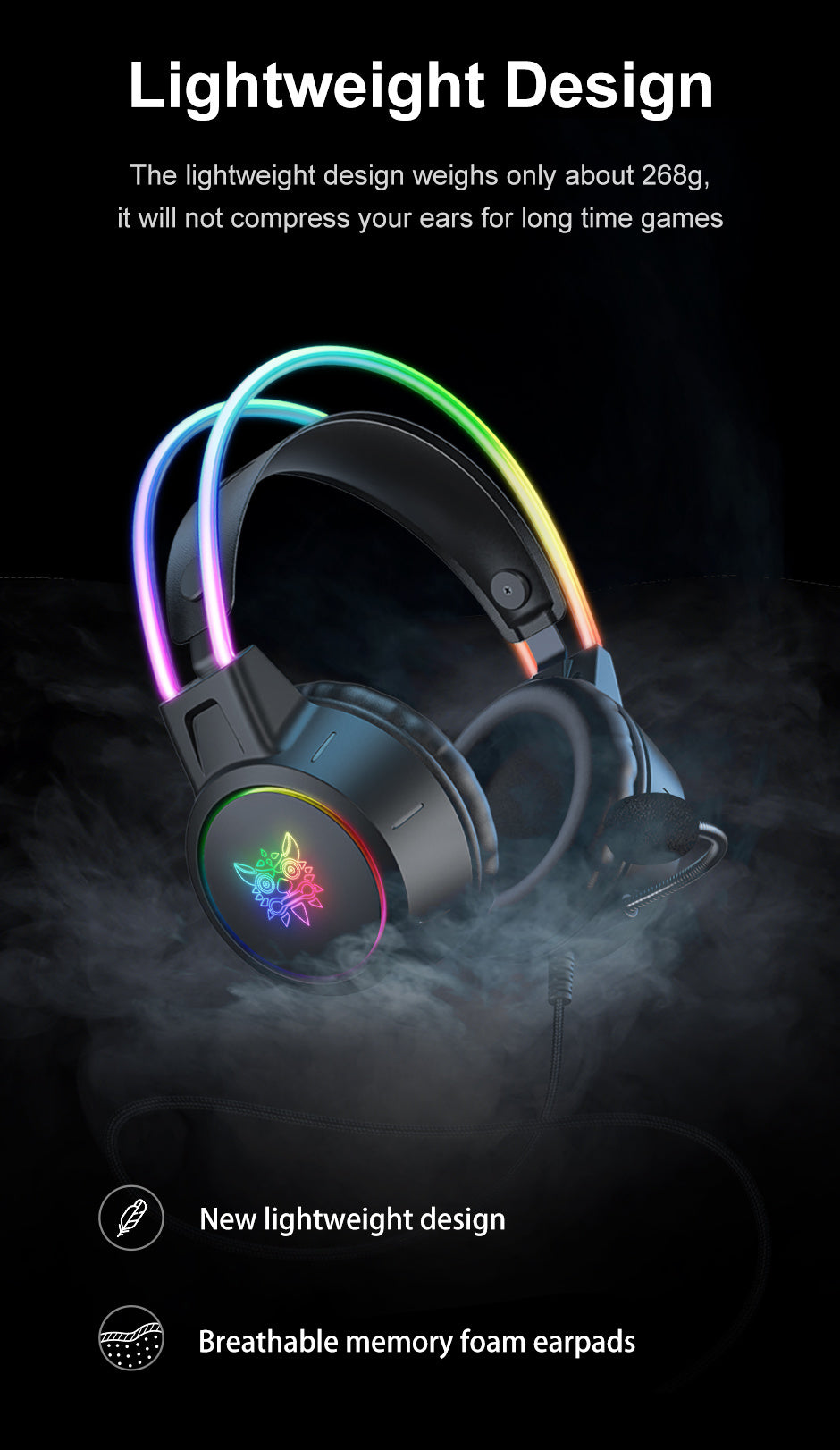 ONIKUMA Gaming Headset with Noise Canceling & Mic - - Stereo Sound, Compatible for PC/Laptop, Compatible with PSN/Xbox Live (No Direct for PS/PC), Compatible with Streaming Software, Plug & Play, Volume Control on Headset, fo