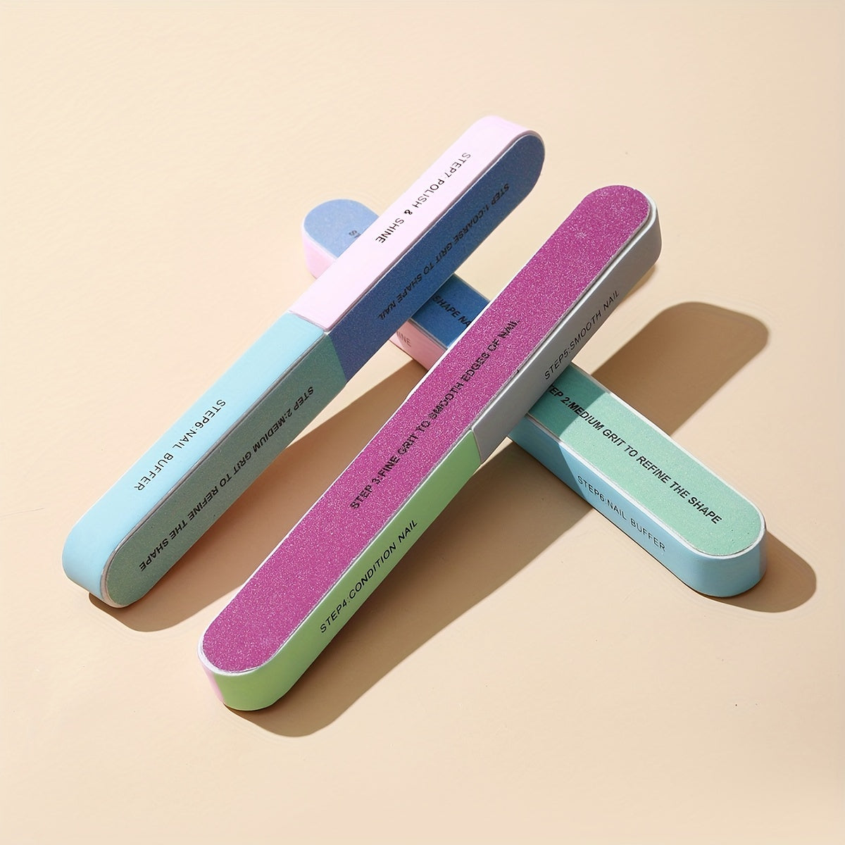 High Quality Multi-Sided Nail File Set with Polished Sponge and Sand Bars for Nail Art and Polish