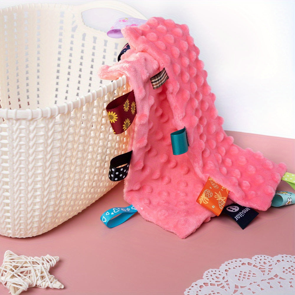 0-1 Year Olds Soft Knit Hat & Bib Set - Square, Comfortable Polyester with Floral & Plaid Patterns, Ideal for Birthdays or Holidays, Hand Wash Only, Toddler Clothing|Floral Bib Set|Soft Texture