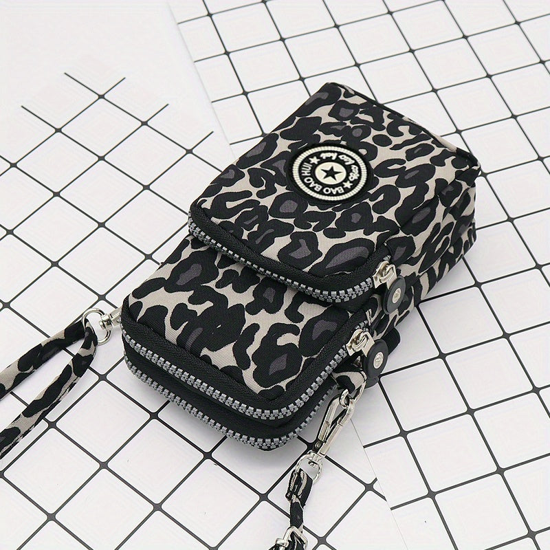 1pc Unisex Nylon Passport Holder - Retro Zipper Closure, Adjustable Strap - Going Out Essentials | Lightweight & Compact | Wet Wipe Clean