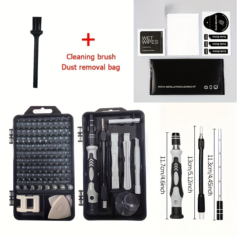 VVIA 115pcs Cell phone kit Precision Screwdriver Repair Tool Kit, Multi-function Electronic Screwdriver Set, Watch Mobile Phone Disassembly Repair Screwdriver Tools(Black)