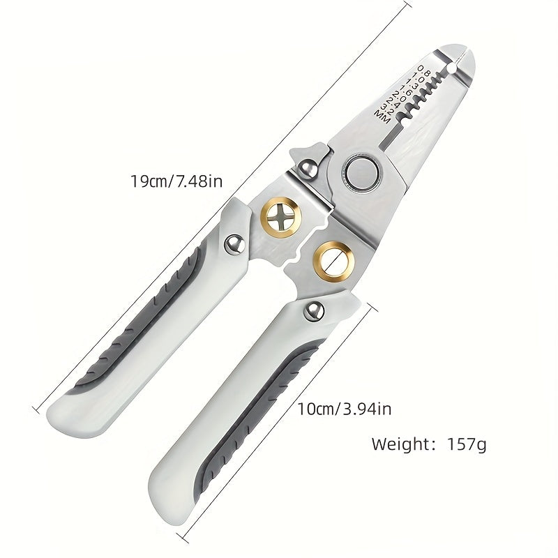 1pc Wire Stripping Pliers Multifunctional Electrician Pliers Split Wire Winding Stripping Pliers Crimping Pliers Stripping Pliers Hardware Tools Electrician Universal Tools Pliers