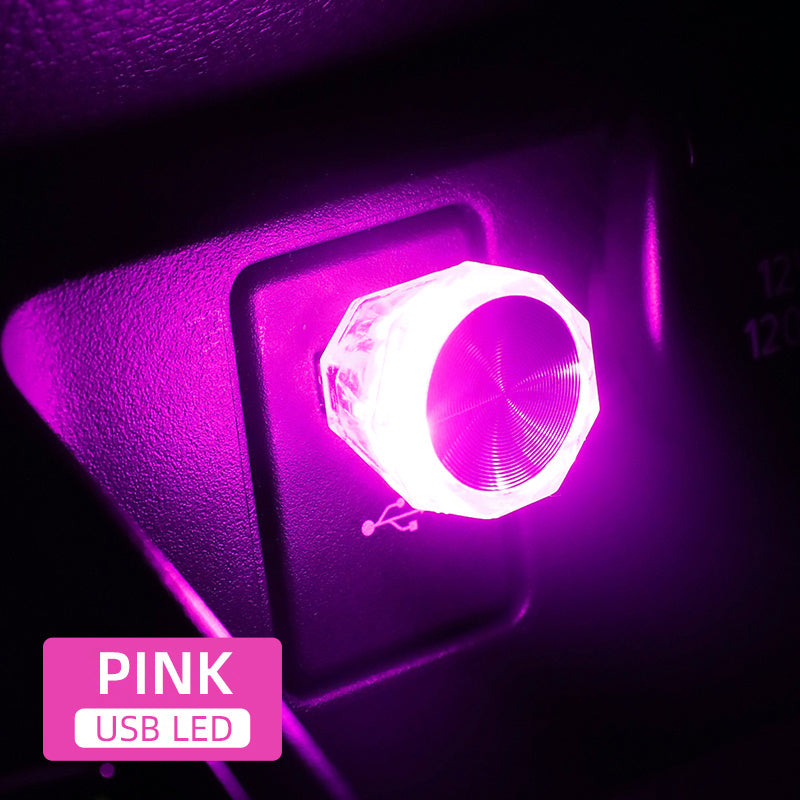 Car Mini USB LED Atmosphere Light Indoor Environment Decoration Mood Light Car PC Computer Portable Light Plug And Play Super Bright