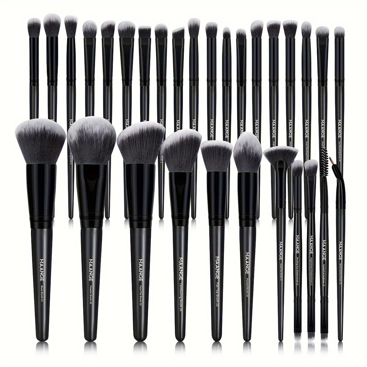 MAANGE 30pcs Professional Makeup Brush Set Foundation Brush Blush Brush Loose Powder Brush Eyeshadow Brush Complete Makeup Tool Set Suitable for Beginners and Professional Makeup Artists Portable Gift Set for Beginners Basic