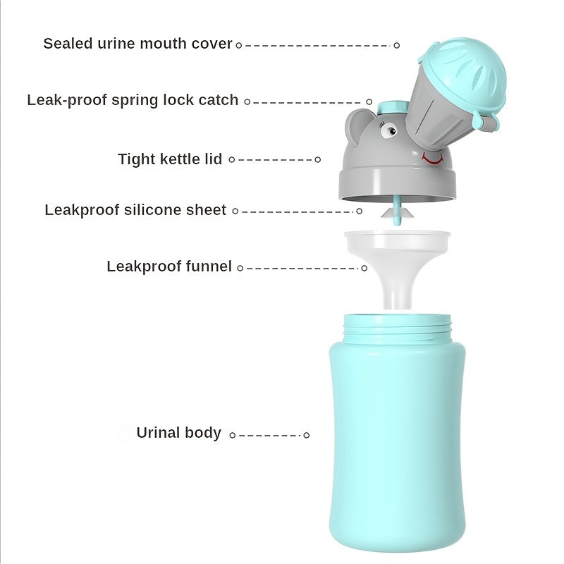 Portable Potty for Toddlers - Leak-Proof Travel Potty with Easy-Clean Design, Compact & Lightweight for Home, Travel, Camping, Daycare - Potty Training Toilet (Pink/Blue) - Ideal for Ages 2, Potty Training Toilet, Playful Des