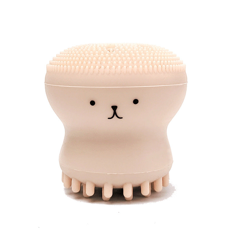 [Mini Octopus Deep Clean Brush] Exfoliating Facial Cleaning Scrubber Brush, Octopus Shape Silicone Miniature Face Deep Clean Tool, Face Massage Scrub Brush, Manual Face Washing, Fit For Daily Skin Care