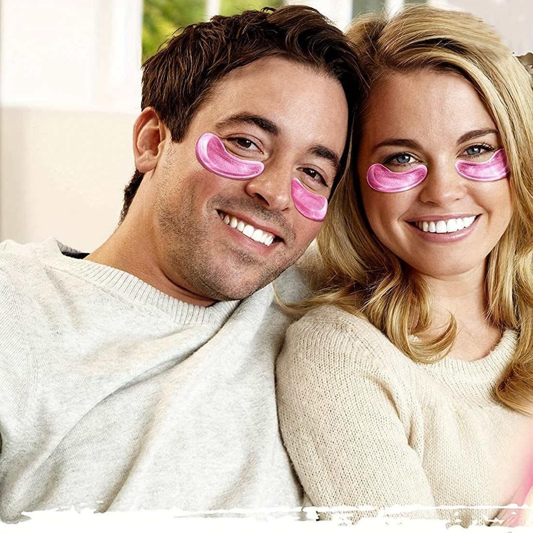 Hydrating Pink Under Eye Mask Hydrogel Moisturizing Under Eye Patches for Women And Men