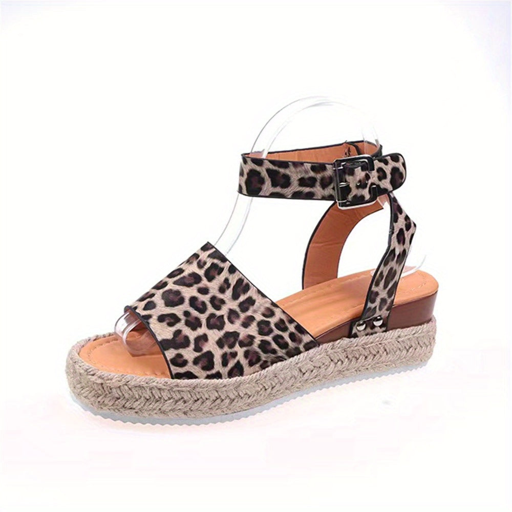 Chic Womens Open Toe Platform Espadrilles - Ankle Strap, Lightweight, Non-Slip Sole - Versatile Summer Sandals