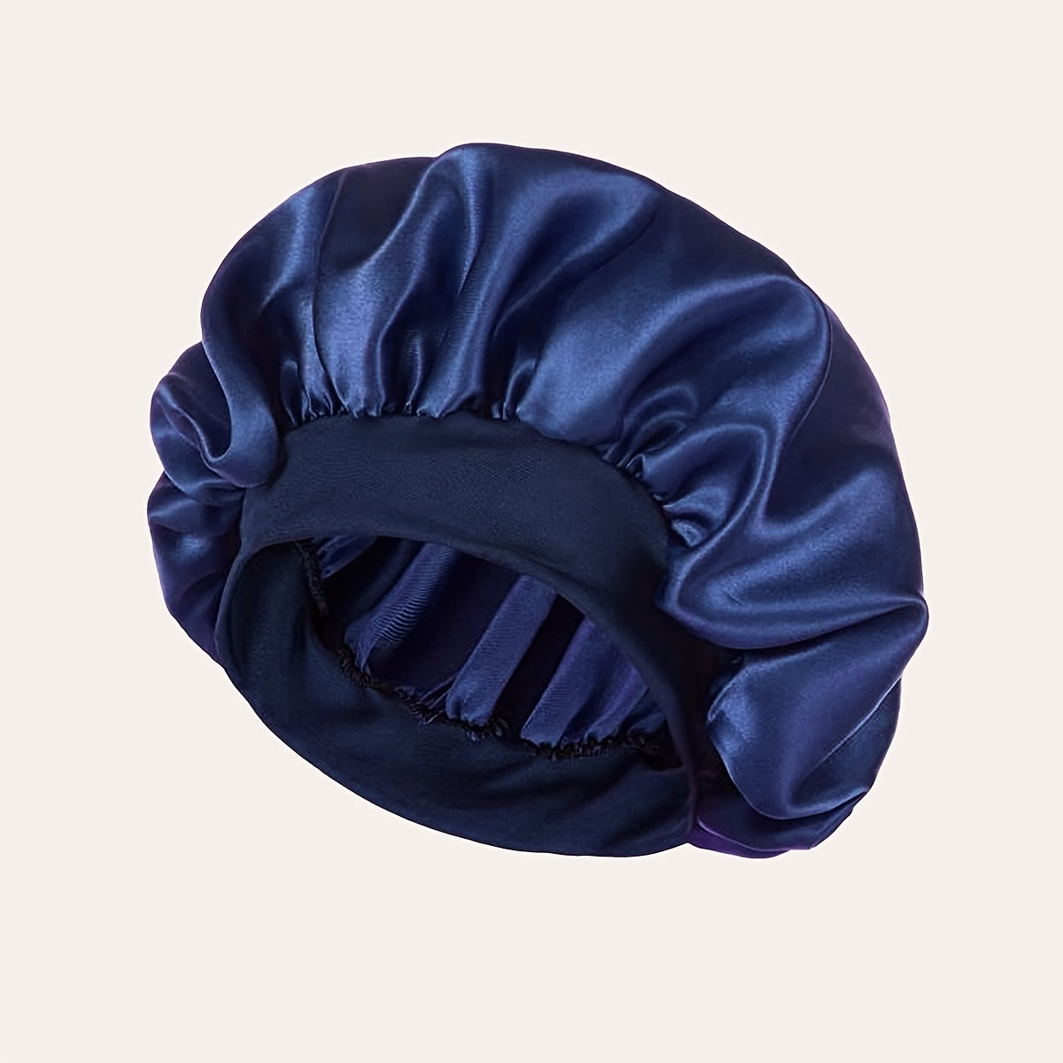 2023 New Women'S Fashion Hair Bonnet - Wide Brim Elastic Sleep Cap for Curly Straight Hair, Pink Fluffy Polyester Bath Hat with Ruffled Edges, Oil-Free Dry Hair Cover for Sleep & Relaxation, Hair Bonnet for Sleeping, Comforta