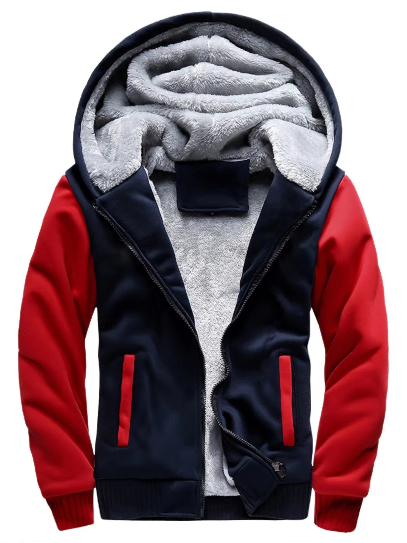Mens Winter Insulated Zip Up Hooded Jacket - Thick & Padded for Ultimate Warmth, Stylish & Comfortable, High-Performance Best Seller - Ideal for Cold Weather