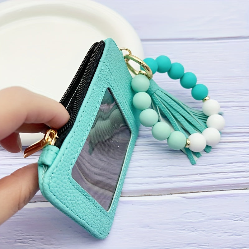 1pc Stylish Leopard Sun Flower Cow Pattern Silicone Bangle - Western Cowboy Bag Bead Keychain, Ladies Wallet Card Holder, Fashionable Key Ring with Unique Design and Colorful Pattern