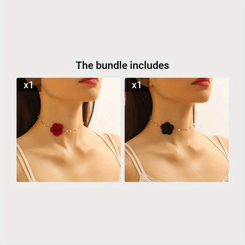 1pc Elegant Coquette Style 18K Golden Plated Faux Pearl Choker Necklace with Acrylic Fiber Flower, Versatile for Daily Wear, Parties, Weddings, and Special Occasions