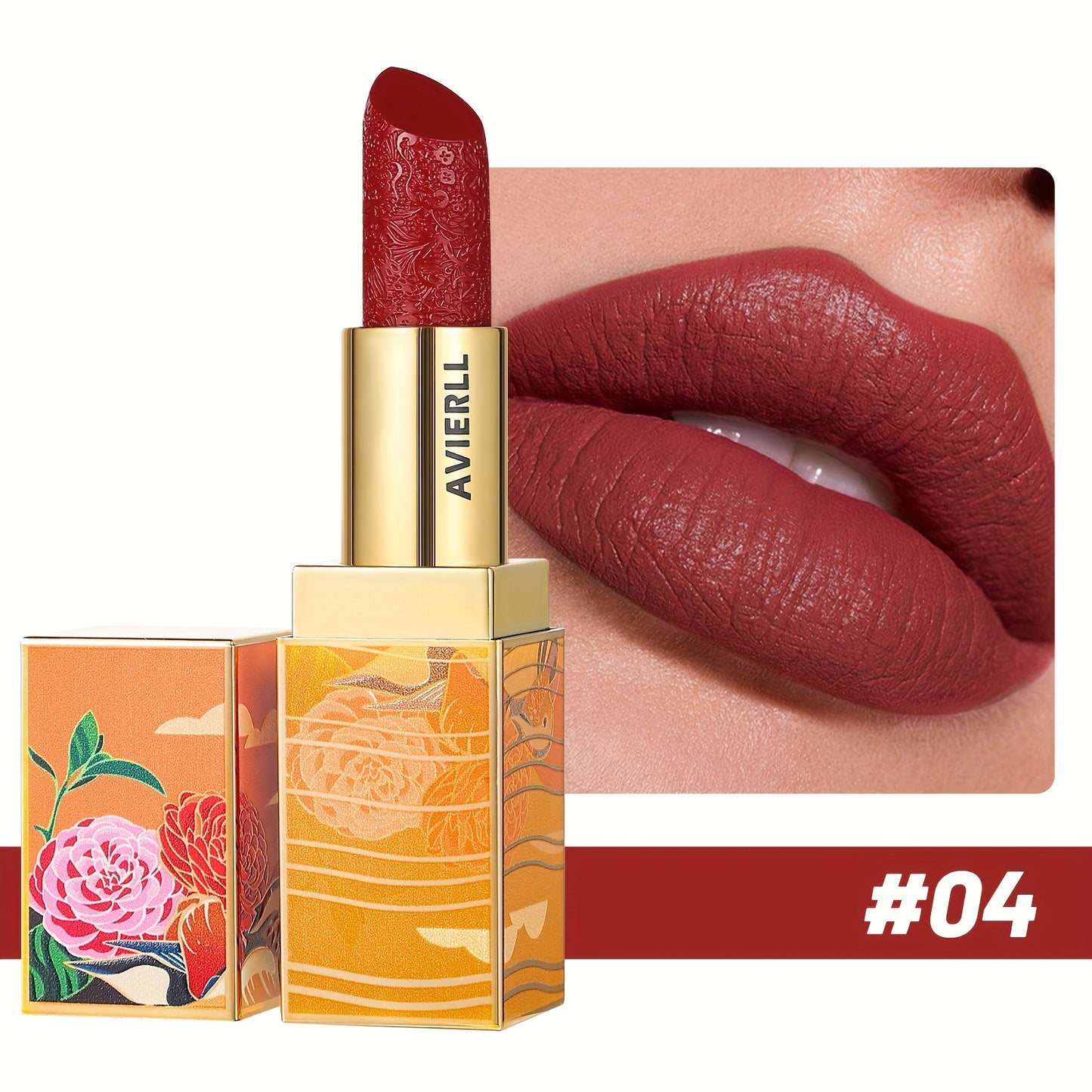 Exquisite Matte Velvet Lipstick Set - Moisturizing, Non-Sticky, Smudge-Proof, Waterproof, Lipstick - Perfect Festival Gift For Women - Chinese Traditional Printed Valentine's Day Gifts, Lunar New Year Gifts
