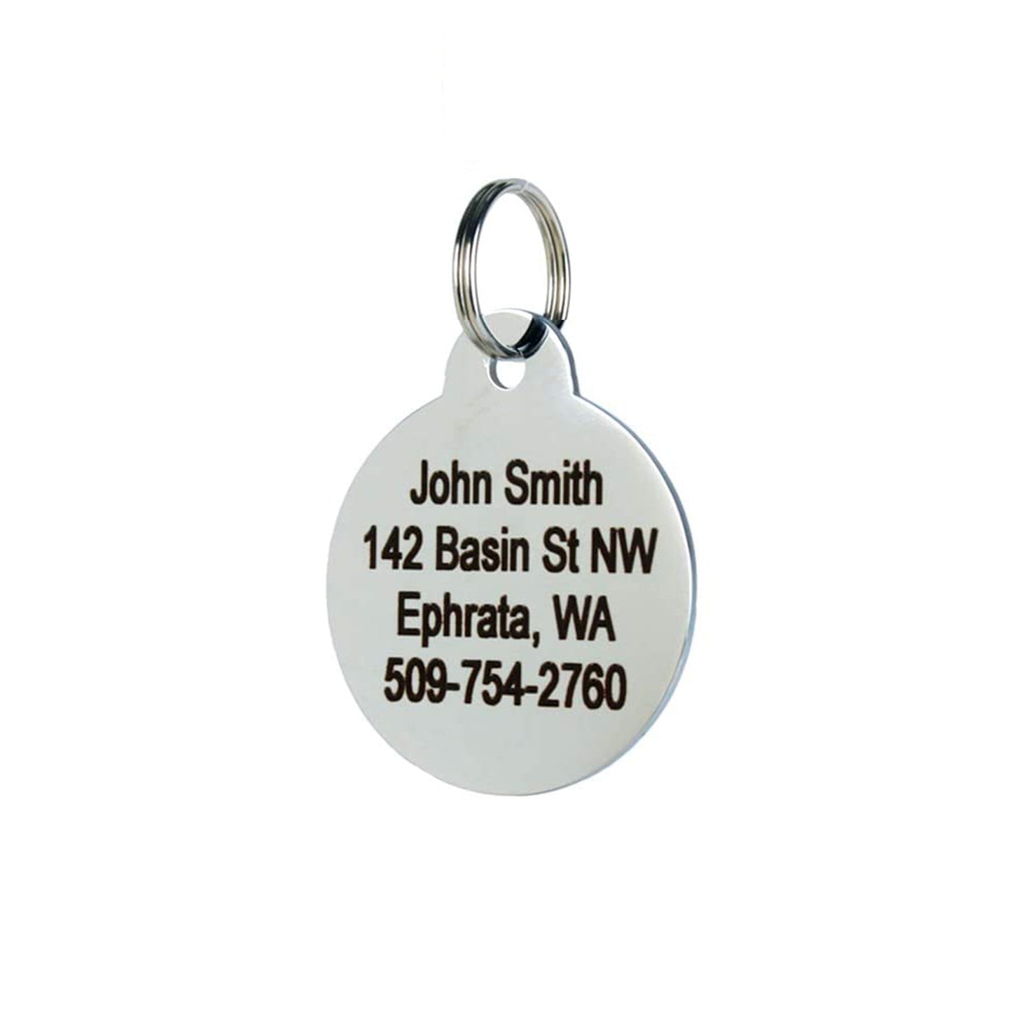 [Fast Arrival] Stylish Personalized Pet ID Tag - Durable Engraved Stainless Steel Slide-On Nameplate with Customizable Text - Long-Lasting, Water-Resistant, and Easy to Attach
