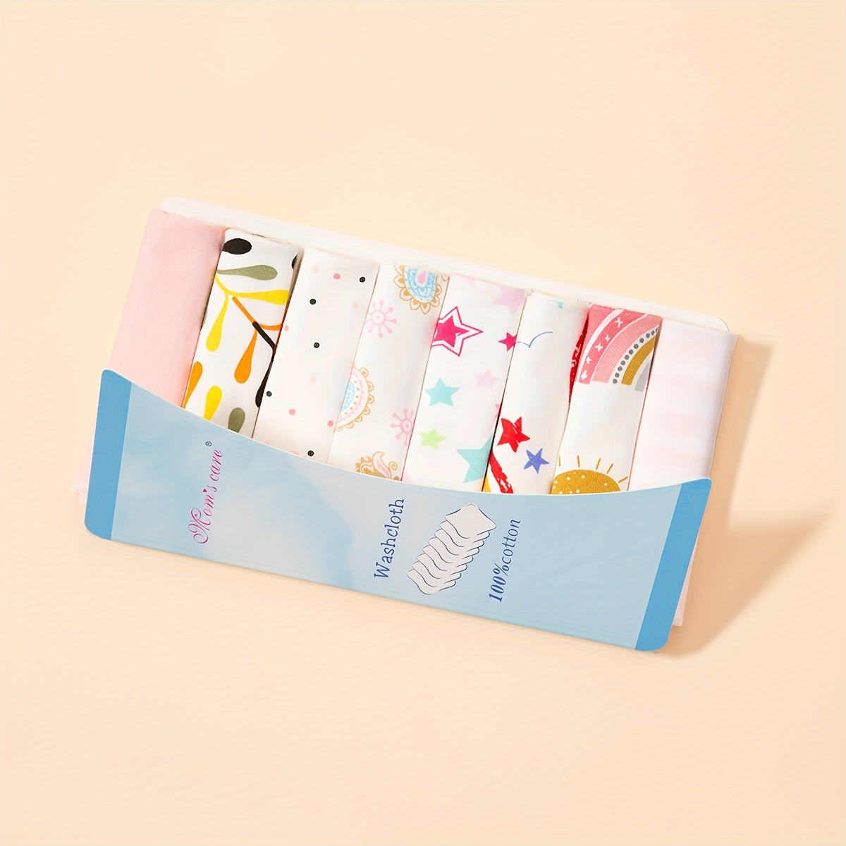 8pcs Adorable Baby Nursing & Feeding Towel Set - Soft, Absorbent, Multi-Use Washcloths, Bibs & Burp Cloths - Gentle on Sensitive Skin, Unisex for Boys & Girls - Perfect Gift for Baby Showers, Christmas, Halloween, Thanksgivin