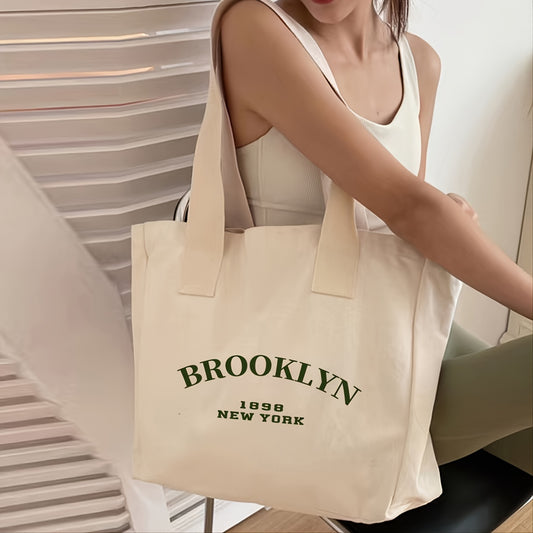 Women's Large Capacity Letter Print Tote Bag