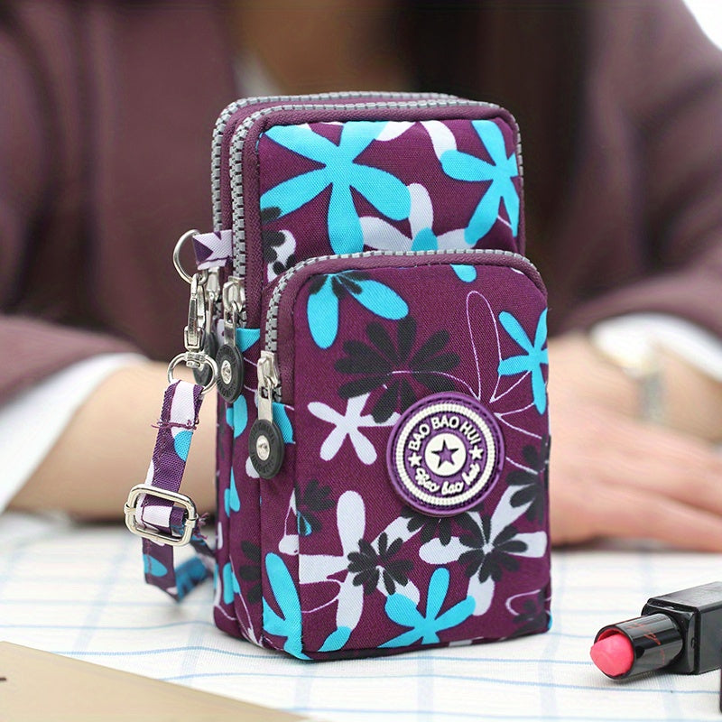 1pc Unisex Nylon Passport Holder - Retro Zipper Closure, Adjustable Strap - Going Out Essentials | Lightweight & Compact | Wet Wipe Clean