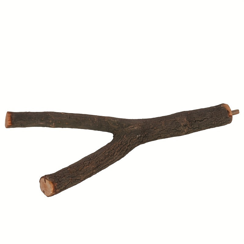 Durable Wooden Bird Perch for Cage - Comfortable Grinding Stick for Birds - Fun Bird Toy and Supplies