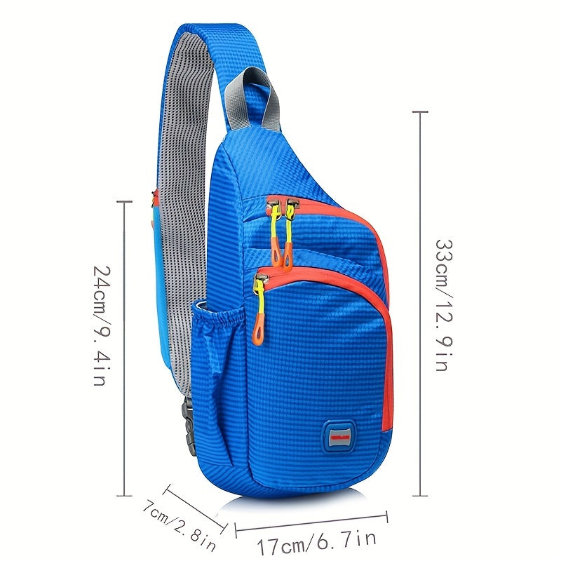 Rugged Waterproof Nylon Waist Pack - Stylish Sling Bag with Secure Zipper Compartment & Handy Side Pocket for Outdoor Adventures