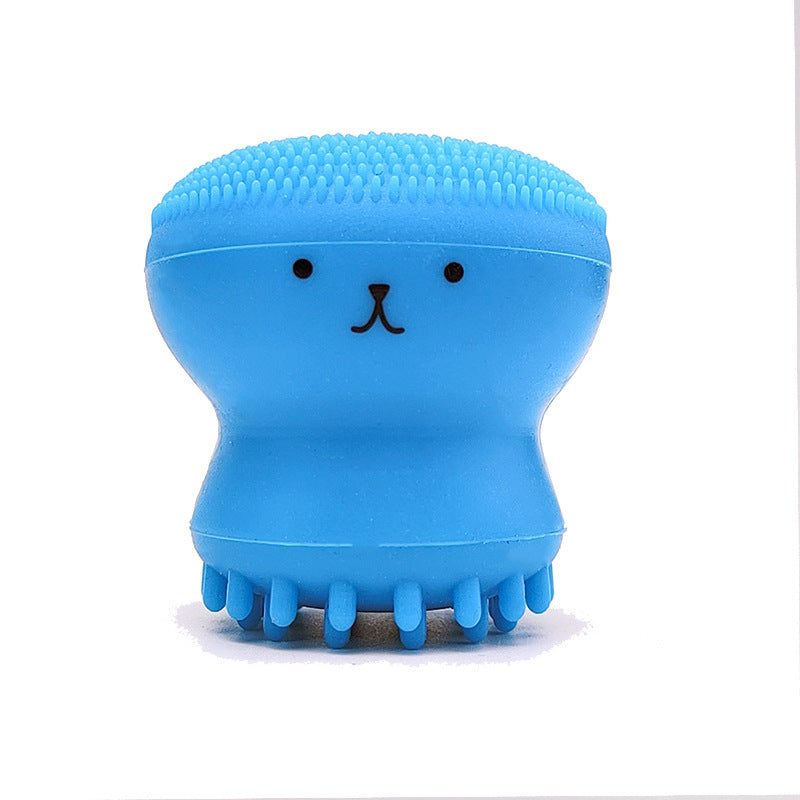 [Mini Octopus Deep Clean Brush] Exfoliating Facial Cleaning Scrubber Brush, Octopus Shape Silicone Miniature Face Deep Clean Tool, Face Massage Scrub Brush, Manual Face Washing, Fit For Daily Skin Care