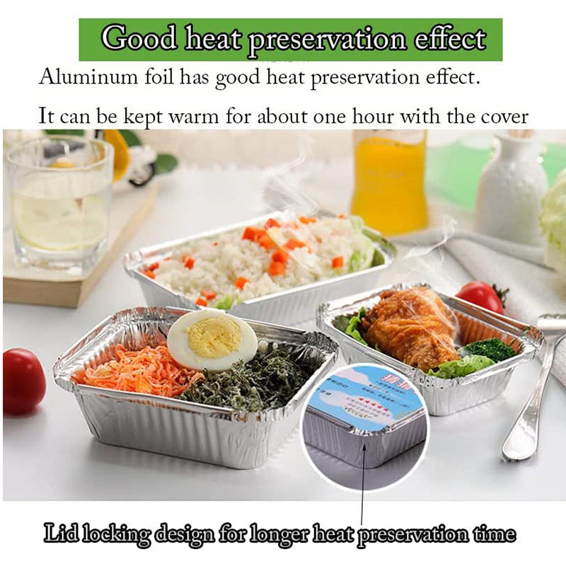 Heavy-Duty Disposable Aluminum Foil Pans with Clear Lids - Airtight, Recyclable Food Storage Containers for Cooking, Baking, Meal Prep, and Takeout - Ideal for Holidays like Christmas and New Year